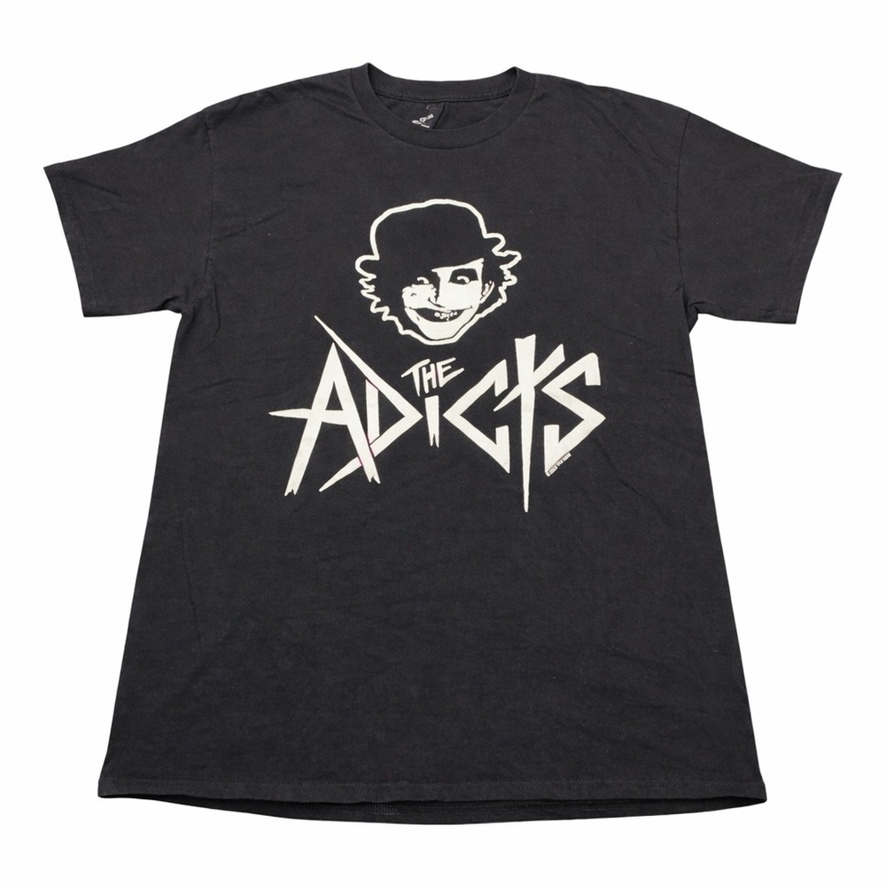 The Adicts Band Graphic T-Shirt Mens Black Short Sleeve Punk Rock Tee Shirt